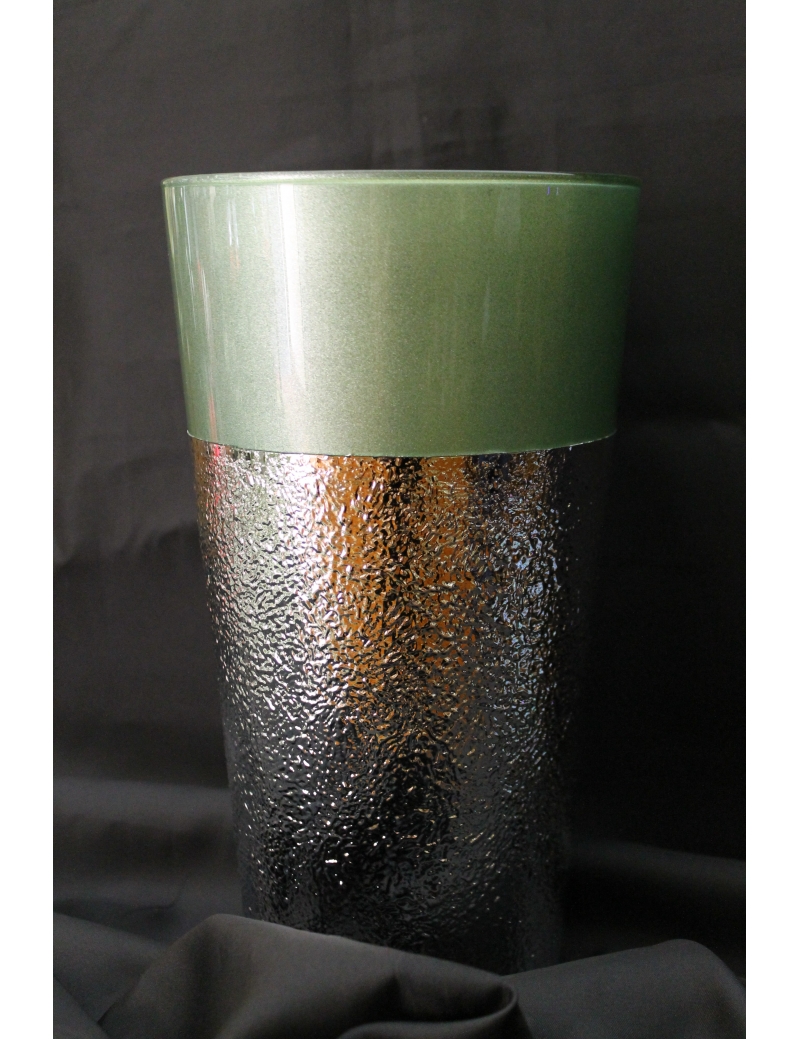 Vaso in vetro colorato e argento - Argenterie Fiorentine