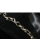 Bracciale torcon in argento e bronzo